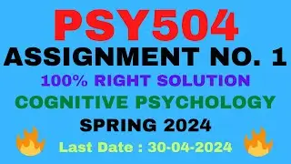 PSY504 ASSIGNMENT 1 SOLUTION 2024|PSY504 ASSIGNMENT 1 2024 |PSY504 ASSIGNMENT 1 SOLUTION SPRING 2024