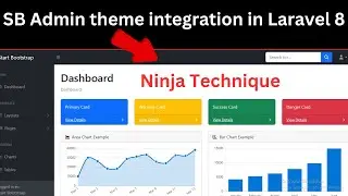 SB Admin theme integration in Laravel 8