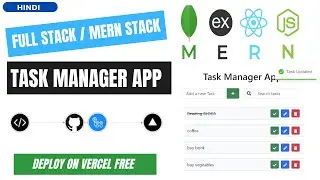 Complete MERN Stack Task Manager App + Free Deployment | Hindi #mern #reactjs #nodejs #mongodb