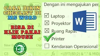 Cara membuat tanda centang di MS Word yang bisa di klik