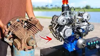 I Turn V4 Compressor Into Dual Turbocharger V4 Engine