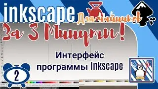 2.Inkscape За 3 минуты:Интерфейс программы Inkscape/Где, что находится в векторном редакторе?