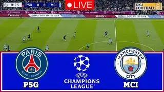 PSG vs Manchester City | UEFA Champions League live🔴 football match online today-Simulation-Pes 21