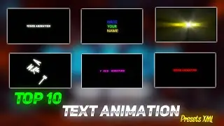 Top 10 Text Effect • Alight Motion Lyrics Text Animation • Free XML And Preset Free Download