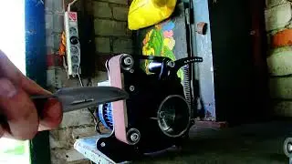Заточка ножа на гриндере "Удачный"