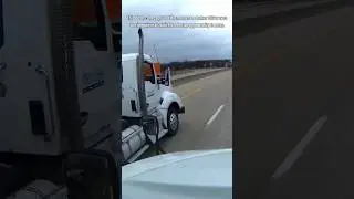 The pickup driver pulled in front of him and slammed the brakes.  #americantruckdrivers #truckdriver