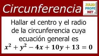 Ejercicio 1 de CIRCUNFERENCIA