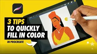 How to Fill Colors in Procreate using Drag and Drop | Procreate Tutorial 