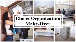 Closet Clean Out || Small Closet Organization 2021|| Closet Makeover