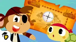 Pirate Position | Learn to read a map | Kids Learning Cartoon | Dr. Panda TotoTime