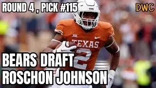 Bears Draft RB Roschon Johnson : We Got a Texas RB! || Reaction + Breakdown