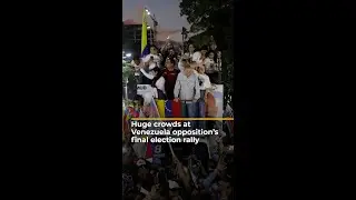 Huge crowds at Venezuela opposition’s final election rally | AJ #shorts