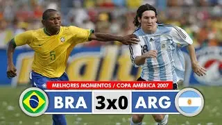 Brasil 3x0 Argentina - Melhores Momentos (720p) - Final Copa América 2007