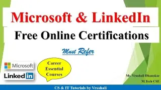 Microsoft & LinkedIn Free Online Certifications | Students Must Do