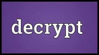 Decrypt Meaning