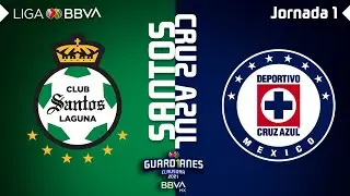 Resumen | Santos vs Cruz Azul | Liga BBVA MX - Guard1anes 2021 - Jornada 1