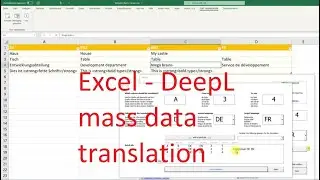 Excel Translation Tool DeepL - Batch Job mit Glossar pro Step - Excel Text Translator