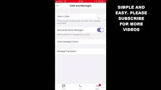 HOW TO DISABLE OR ENABLE VIBER IN CALLS IN VIBER APP (IOS)