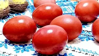 How to color EASTER EGGS beautifully without dyes / Perfectly RED Easter eggs in madder