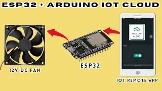 Controlling a 12V DC Fan with ESP32 on Arduino IoT Cloud(IoT Remote App)