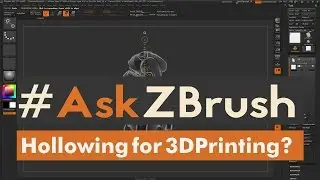 #AskZBrush - "How can I hollow out my model for 3D Printing using ZBrush?"