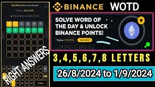 ETH ETFs WOTD | Binance New WODL Answers Today