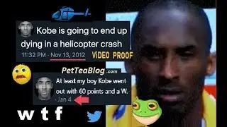 Kobe Bryant Fan Tweeted in 2012 that he Will Die in a Helicopter Crash, WTF! Video Proof 😨