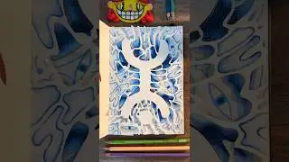 Острая техника Ксении Серг — когда одной страницы твоему арту мало #art #painting #draw