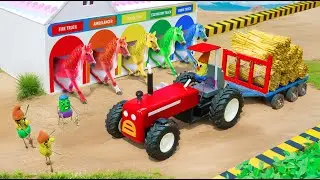 Diy tractor mini Bulldozer to making concrete road | Construction Vehicles, Road Roller #100