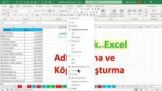 Excel 1 Dakika - Adlandırma ve Köprü Oluşturma