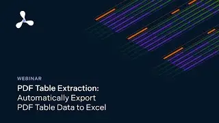 PDF Table Extraction: Automatically Export PDF Table Data to Excel