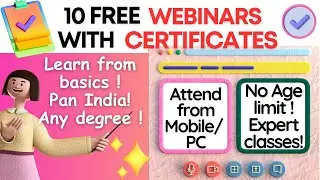 10 FREE WEBINARS WITH CERTIFICATES✅|FREE MASTERCLASSES WITH CERTIFICATES IN TAMIL POWERFUL LEARNING