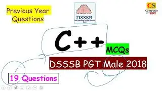 C++ MCQs DSSSB 2018 MALE category