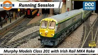 Murphy Models Class 201 No.222 ‘River Dargle’ with Irish Rail MK4 Coach Rake and MM0044 DCC Sound