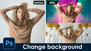 Cut out the model and apply different background mix color - [Photoshop basic tutorial] for beginner