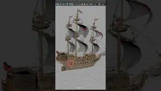 🏴‍☠️ Epic Pirates of the Caribbean Ship 3D Model ⚓️Maya 3D Art 