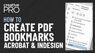 InDesign: How to Create PDF Bookmarks with a Table of Contents (Video Tutorial)