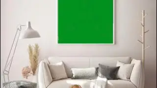 Canvas Wall painting art green screen 2020 with music