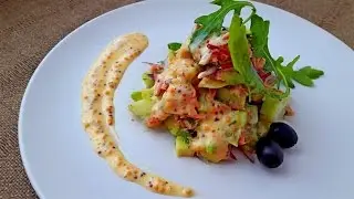 Салат с Тунцом. Без Майонеза. Легкий, вкусный. Тунец Консервированный.