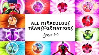 MIRACULOUS | 💫 ALL TRANSFORMATIONS - Season 1 to 5 ☯️ | Tales of Ladybug and Cat Noir