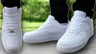 How To BAR LACE Nike Air Force 1s (THE BEST WAY!!)