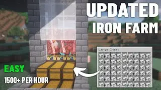 NEW UPDATED IRON FARM in Minecraft 1.21 Java and Bedrock