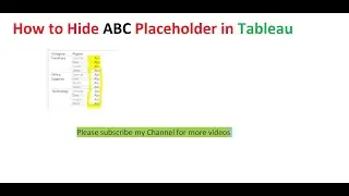 How to hide ABC placeholder in Tableau