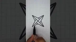 Easy 3D Optical Illusion to Draw on Graph Paper