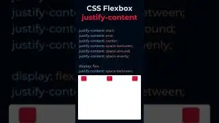 CSS justify-content property. #shorts