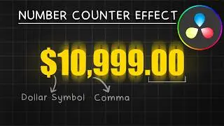 Animatable COUNTER Effect Like Ali Abdaal In DaVinci Resolve - Commas & Symbol Included