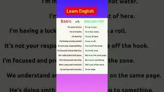 Basic English Vs Advance English 