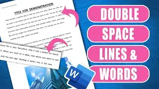 How to Double Space lines & words- 2 ways - in Word