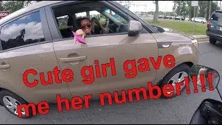 BIKER GETS GIRLS NUMBER!!! How To Pick Up Girls On A Motorcycle