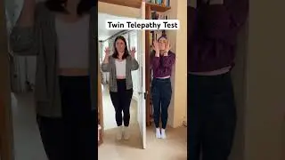 Trying the twin telepathy test! How do you think we did? 😂 #twins #sisters #challenge #fun